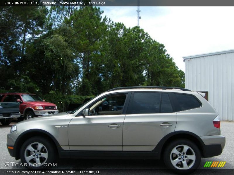 Platinum Bronze Metallic / Sand Beige 2007 BMW X3 3.0si