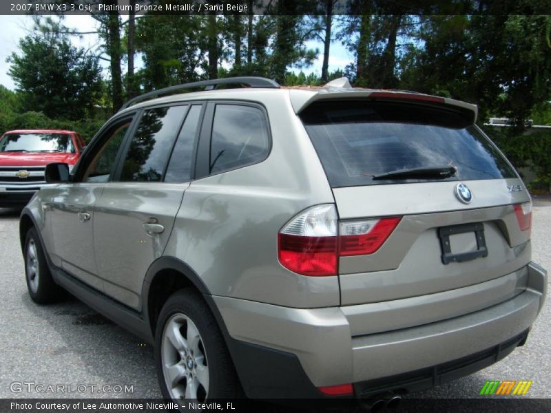 Platinum Bronze Metallic / Sand Beige 2007 BMW X3 3.0si