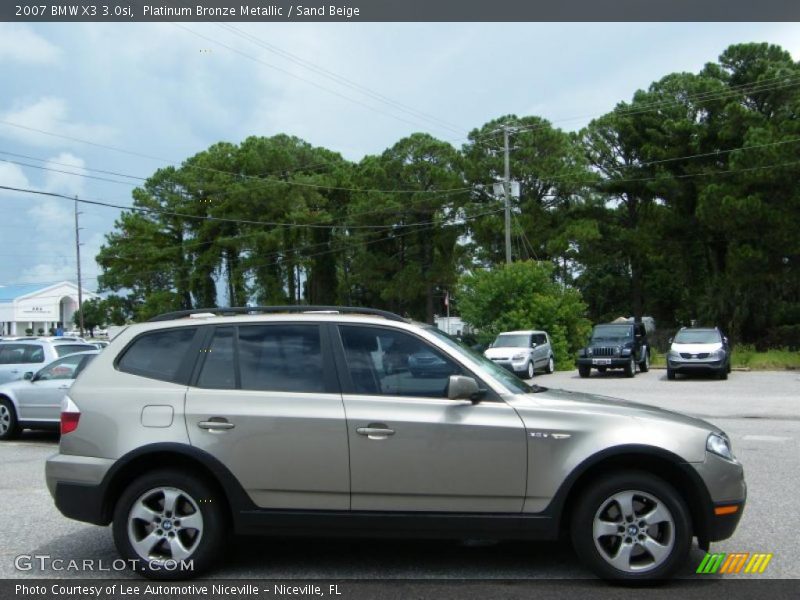 Platinum Bronze Metallic / Sand Beige 2007 BMW X3 3.0si