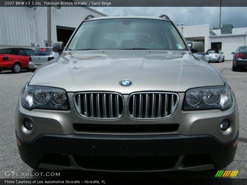 Platinum Bronze Metallic / Sand Beige 2007 BMW X3 3.0si