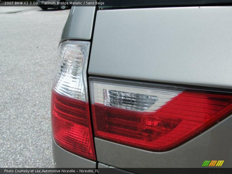 Platinum Bronze Metallic / Sand Beige 2007 BMW X3 3.0si