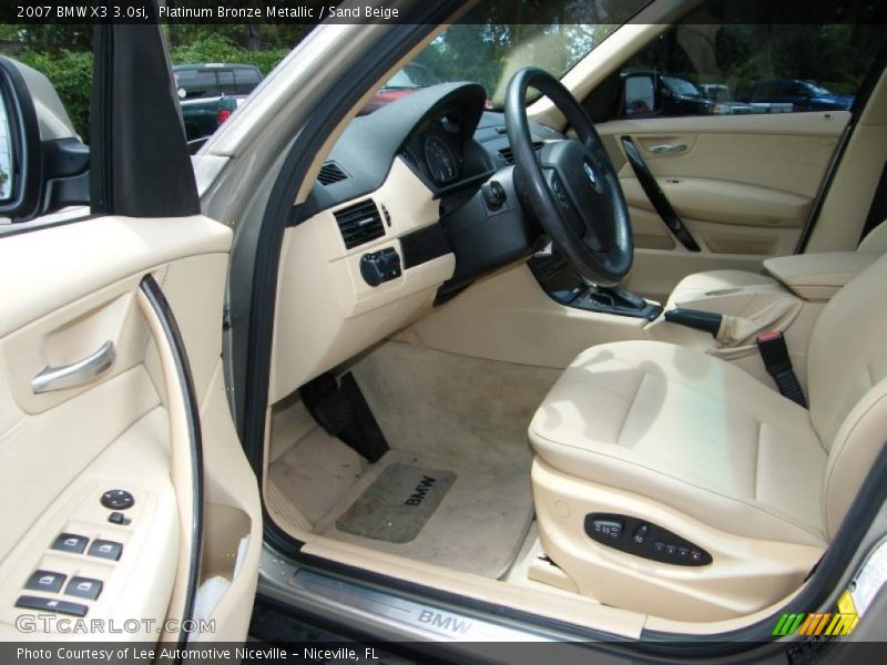 Platinum Bronze Metallic / Sand Beige 2007 BMW X3 3.0si