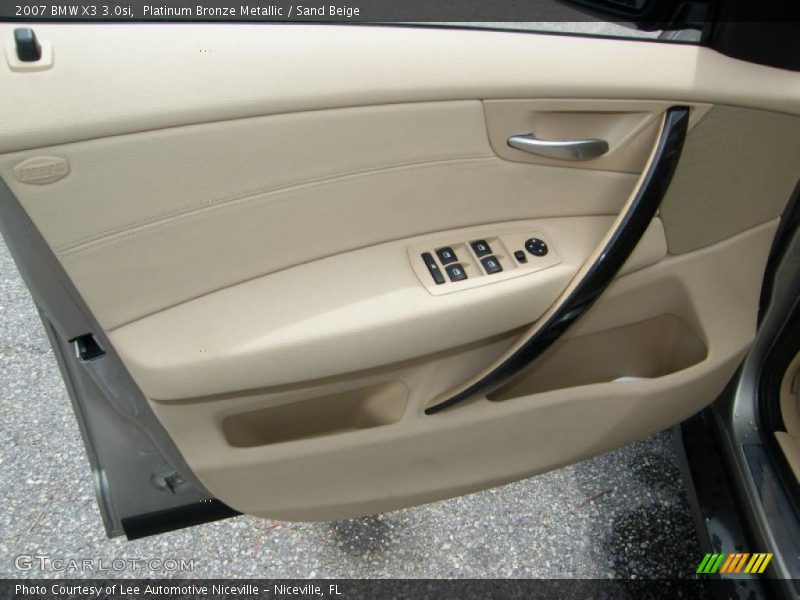 Platinum Bronze Metallic / Sand Beige 2007 BMW X3 3.0si
