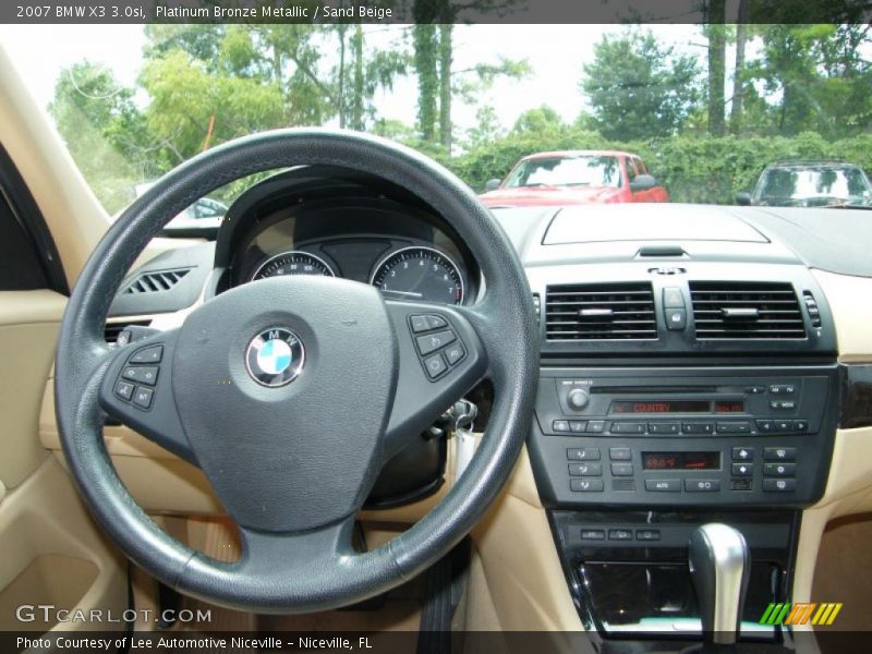 Platinum Bronze Metallic / Sand Beige 2007 BMW X3 3.0si