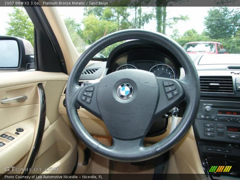 Platinum Bronze Metallic / Sand Beige 2007 BMW X3 3.0si