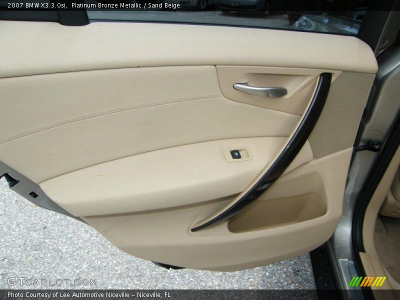 Platinum Bronze Metallic / Sand Beige 2007 BMW X3 3.0si