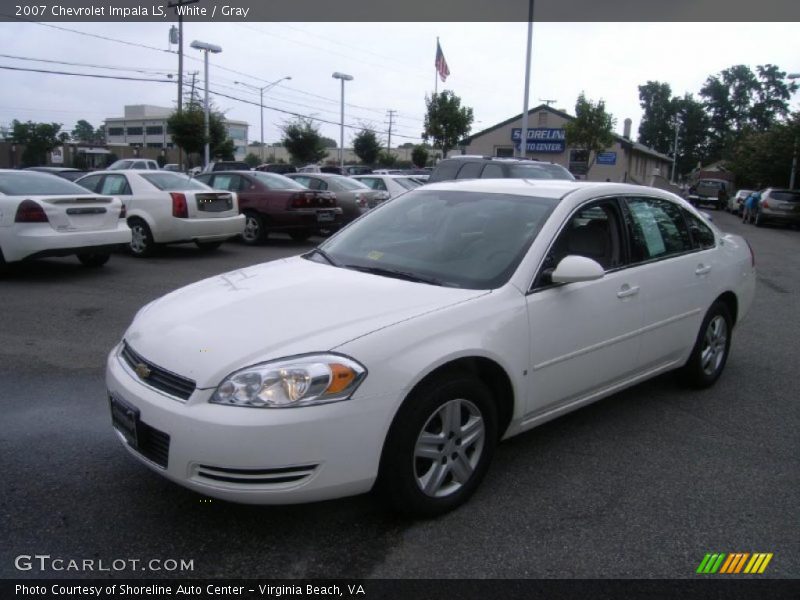 White / Gray 2007 Chevrolet Impala LS