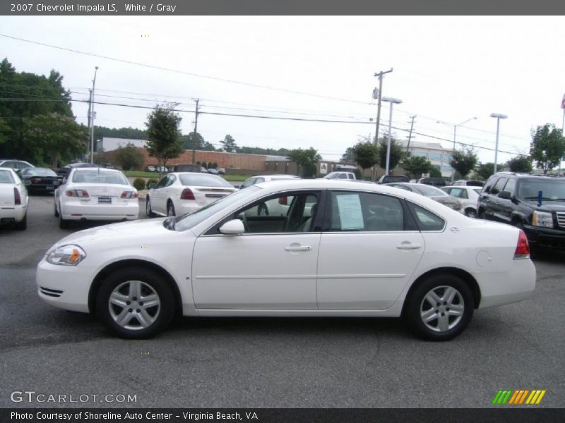 White / Gray 2007 Chevrolet Impala LS