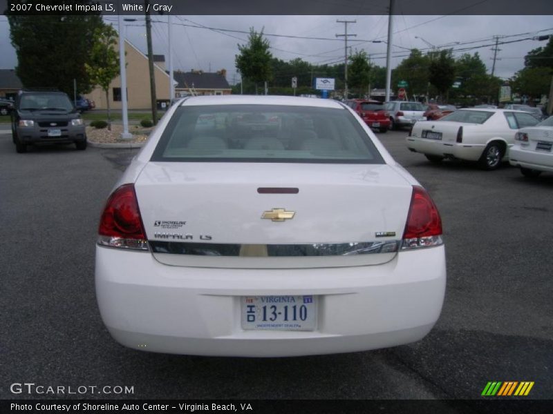 White / Gray 2007 Chevrolet Impala LS