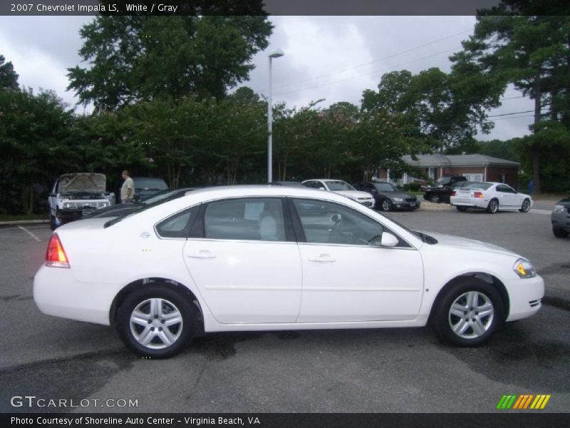 White / Gray 2007 Chevrolet Impala LS