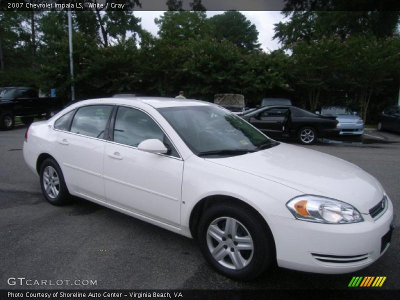 White / Gray 2007 Chevrolet Impala LS