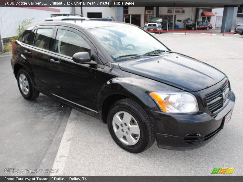 Brilliant Black Crystal Pearl / Pastel Pebble Beige 2008 Dodge Caliber SE