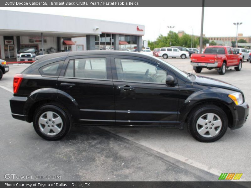 Brilliant Black Crystal Pearl / Pastel Pebble Beige 2008 Dodge Caliber SE