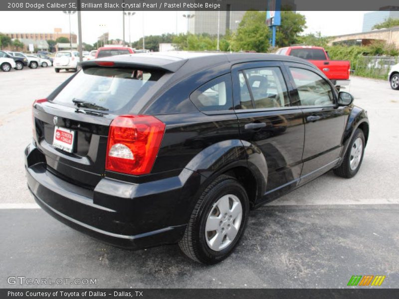 Brilliant Black Crystal Pearl / Pastel Pebble Beige 2008 Dodge Caliber SE