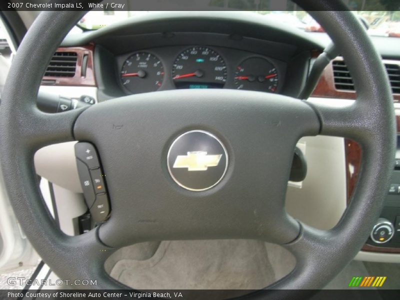 White / Gray 2007 Chevrolet Impala LS