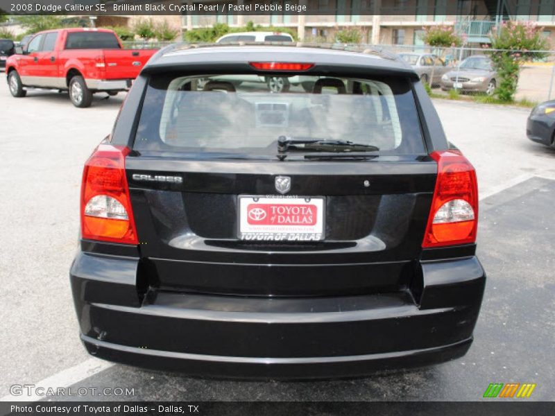 Brilliant Black Crystal Pearl / Pastel Pebble Beige 2008 Dodge Caliber SE