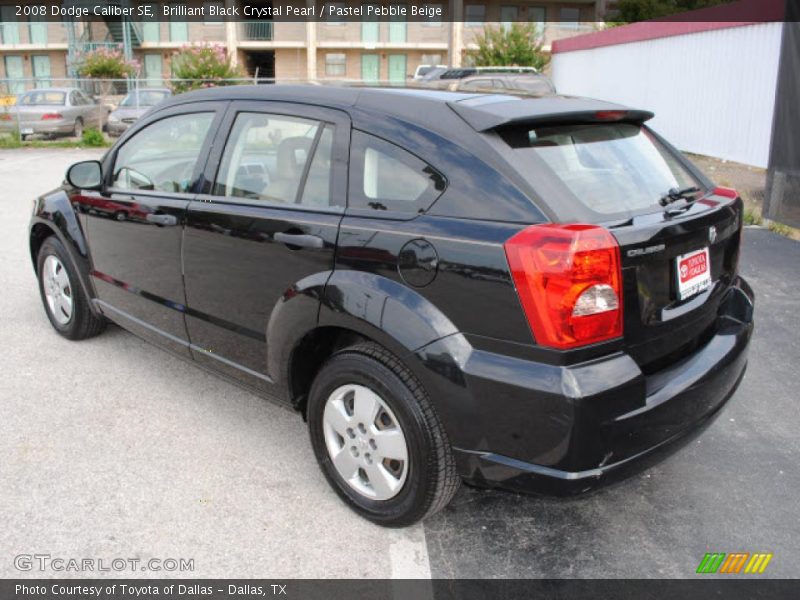 Brilliant Black Crystal Pearl / Pastel Pebble Beige 2008 Dodge Caliber SE