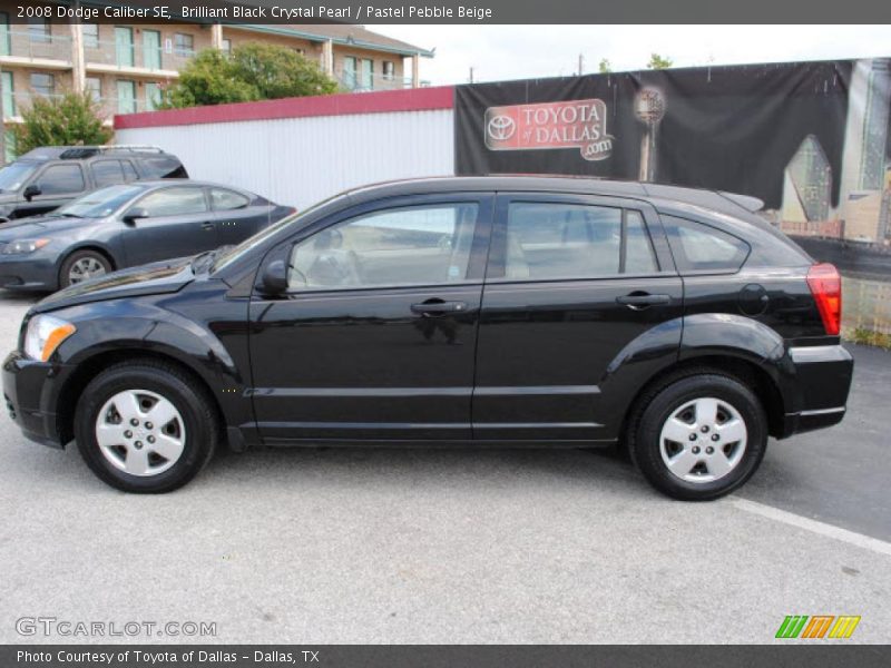 Brilliant Black Crystal Pearl / Pastel Pebble Beige 2008 Dodge Caliber SE