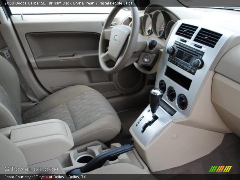 Brilliant Black Crystal Pearl / Pastel Pebble Beige 2008 Dodge Caliber SE
