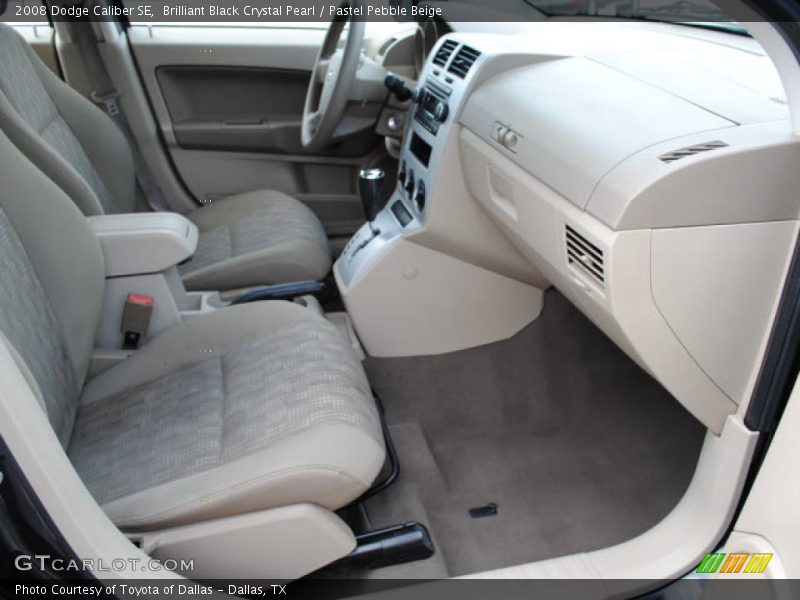 Brilliant Black Crystal Pearl / Pastel Pebble Beige 2008 Dodge Caliber SE