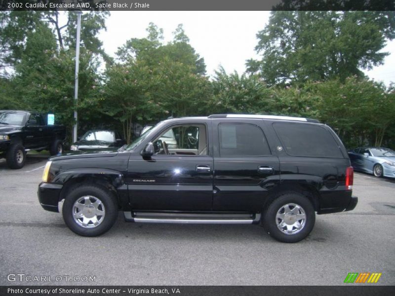 Sable Black / Shale 2002 Cadillac Escalade AWD