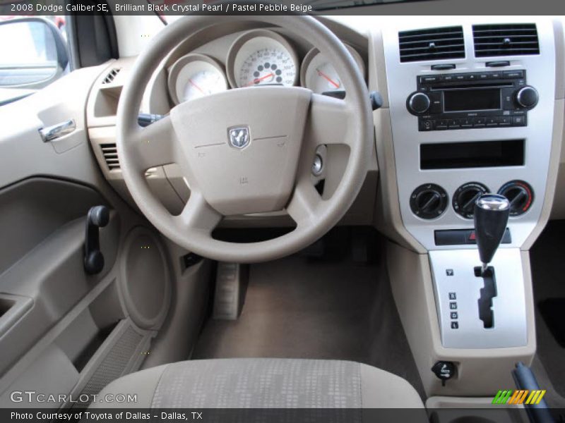 Brilliant Black Crystal Pearl / Pastel Pebble Beige 2008 Dodge Caliber SE