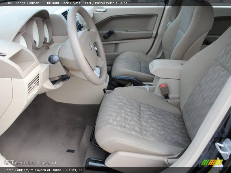 Brilliant Black Crystal Pearl / Pastel Pebble Beige 2008 Dodge Caliber SE