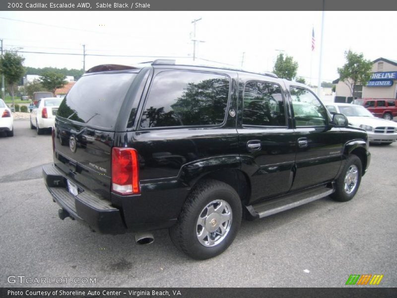 Sable Black / Shale 2002 Cadillac Escalade AWD