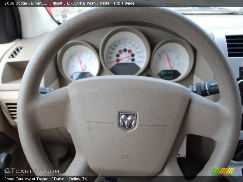 Brilliant Black Crystal Pearl / Pastel Pebble Beige 2008 Dodge Caliber SE