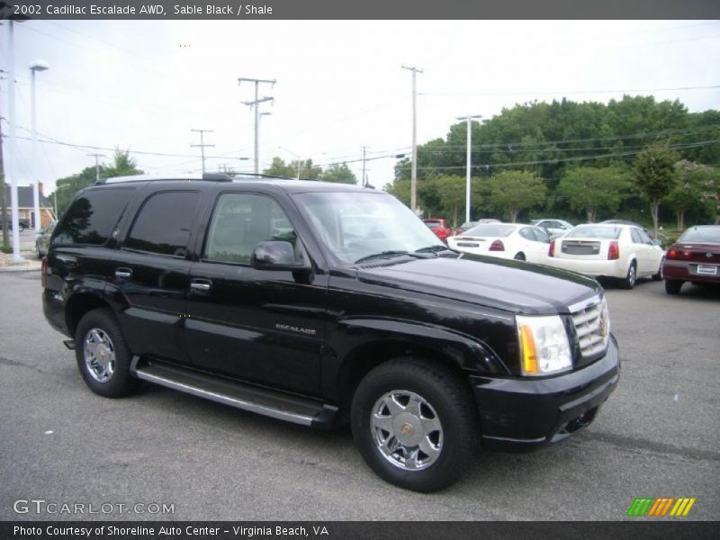 Sable Black / Shale 2002 Cadillac Escalade AWD