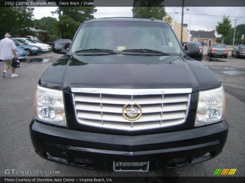 Sable Black / Shale 2002 Cadillac Escalade AWD