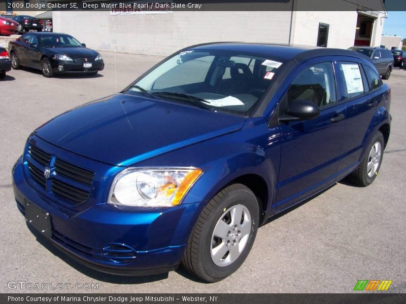 Deep Water Blue Pearl / Dark Slate Gray 2009 Dodge Caliber SE