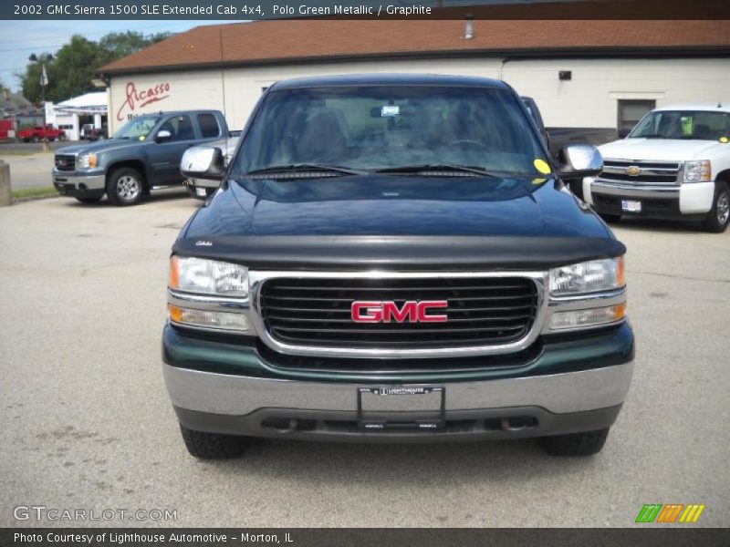 Polo Green Metallic / Graphite 2002 GMC Sierra 1500 SLE Extended Cab 4x4