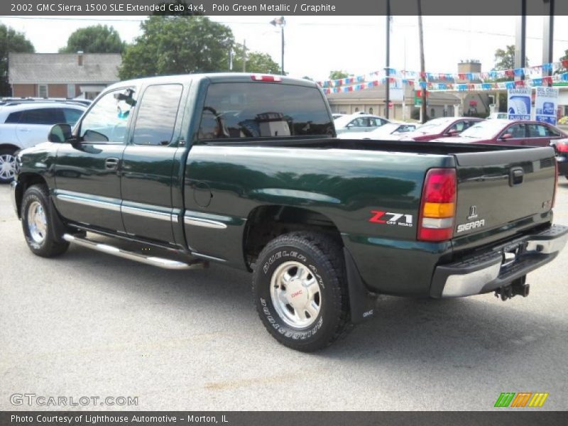 Polo Green Metallic / Graphite 2002 GMC Sierra 1500 SLE Extended Cab 4x4