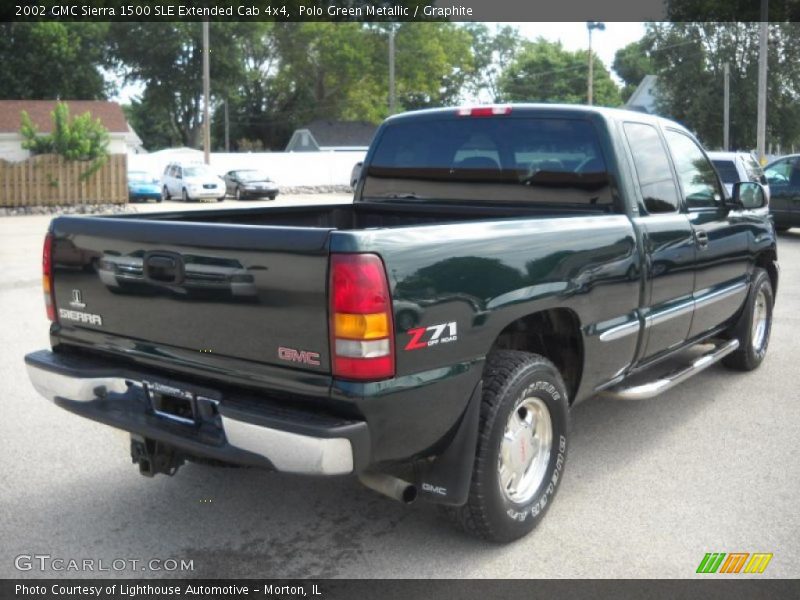 Polo Green Metallic / Graphite 2002 GMC Sierra 1500 SLE Extended Cab 4x4