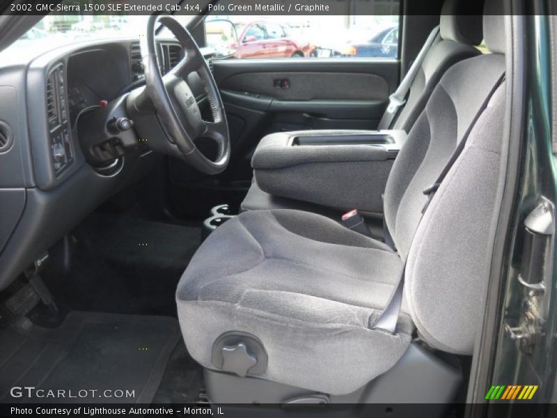 Polo Green Metallic / Graphite 2002 GMC Sierra 1500 SLE Extended Cab 4x4