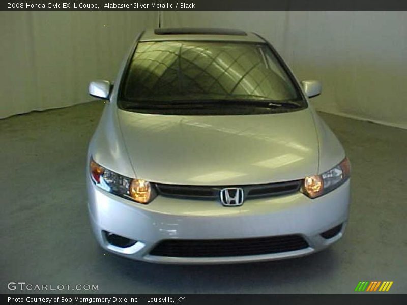 Alabaster Silver Metallic / Black 2008 Honda Civic EX-L Coupe