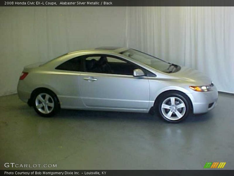 Alabaster Silver Metallic / Black 2008 Honda Civic EX-L Coupe