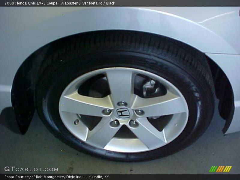 Alabaster Silver Metallic / Black 2008 Honda Civic EX-L Coupe