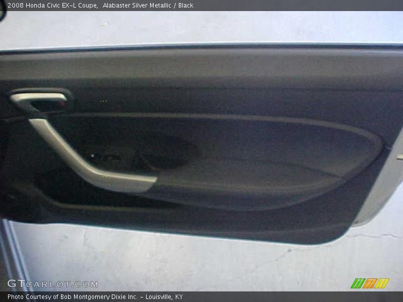 Alabaster Silver Metallic / Black 2008 Honda Civic EX-L Coupe