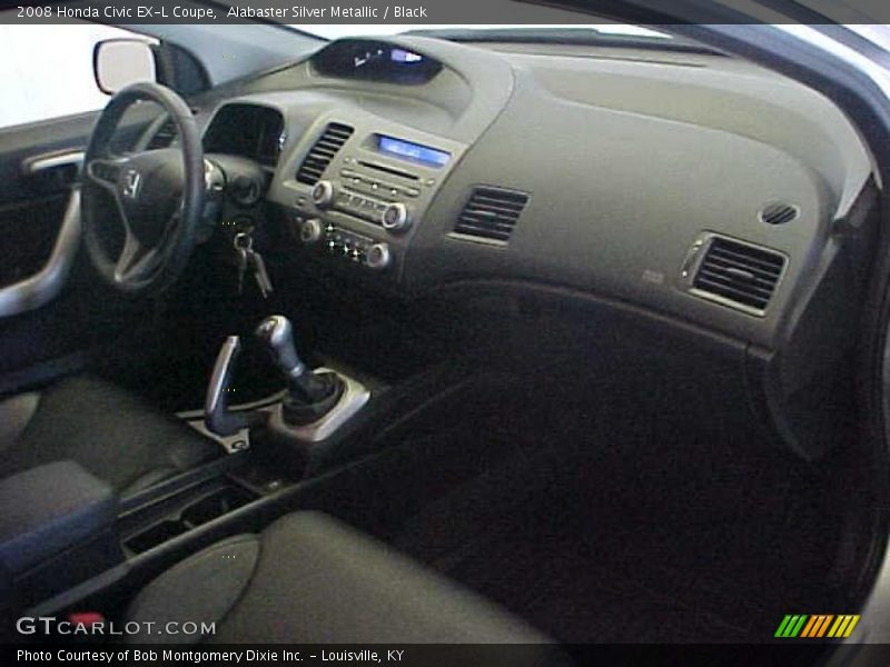 Alabaster Silver Metallic / Black 2008 Honda Civic EX-L Coupe