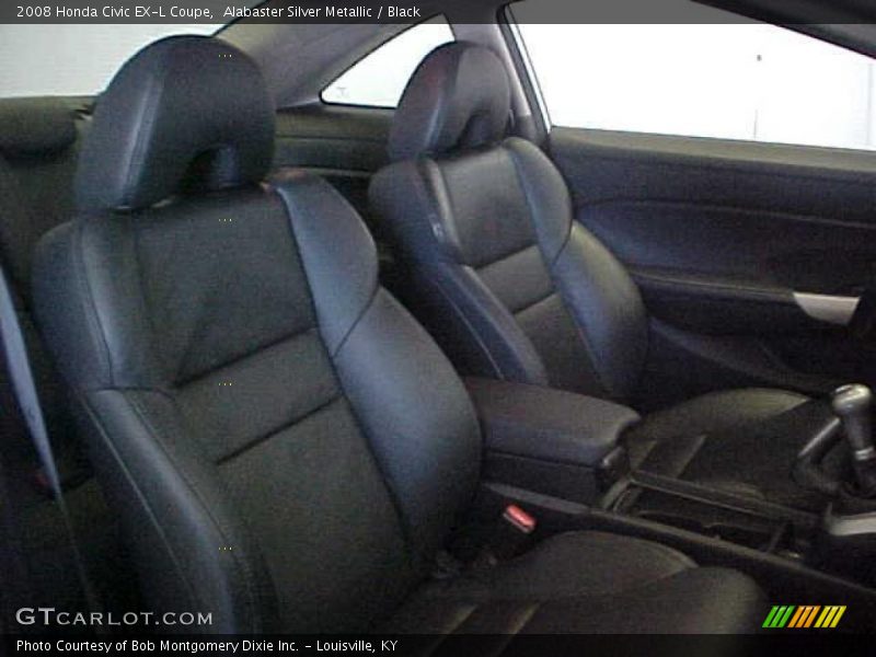 Alabaster Silver Metallic / Black 2008 Honda Civic EX-L Coupe