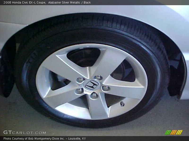Alabaster Silver Metallic / Black 2008 Honda Civic EX-L Coupe