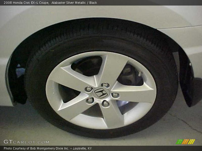Alabaster Silver Metallic / Black 2008 Honda Civic EX-L Coupe