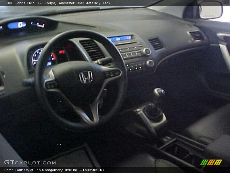 Alabaster Silver Metallic / Black 2008 Honda Civic EX-L Coupe