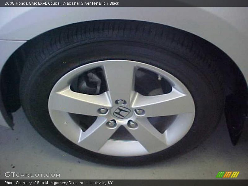 Alabaster Silver Metallic / Black 2008 Honda Civic EX-L Coupe