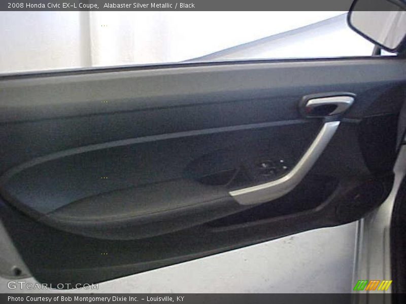 Alabaster Silver Metallic / Black 2008 Honda Civic EX-L Coupe