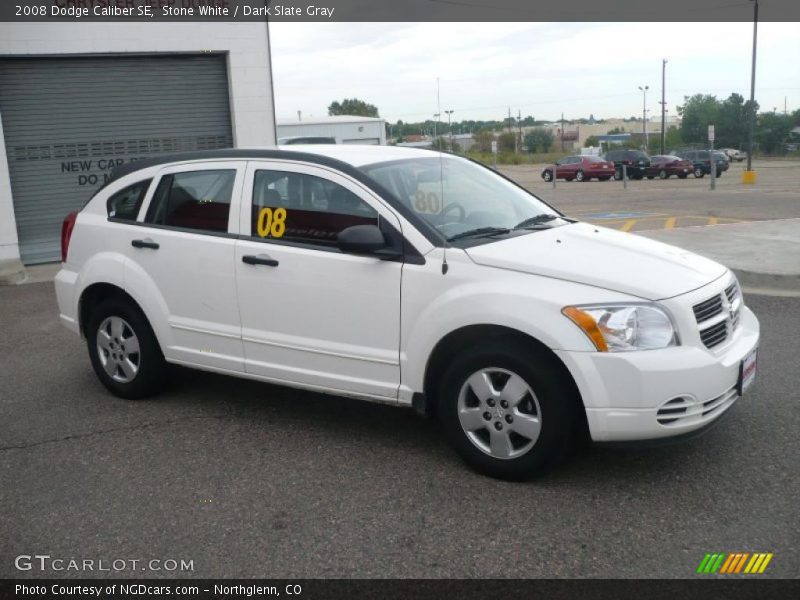 Stone White / Dark Slate Gray 2008 Dodge Caliber SE