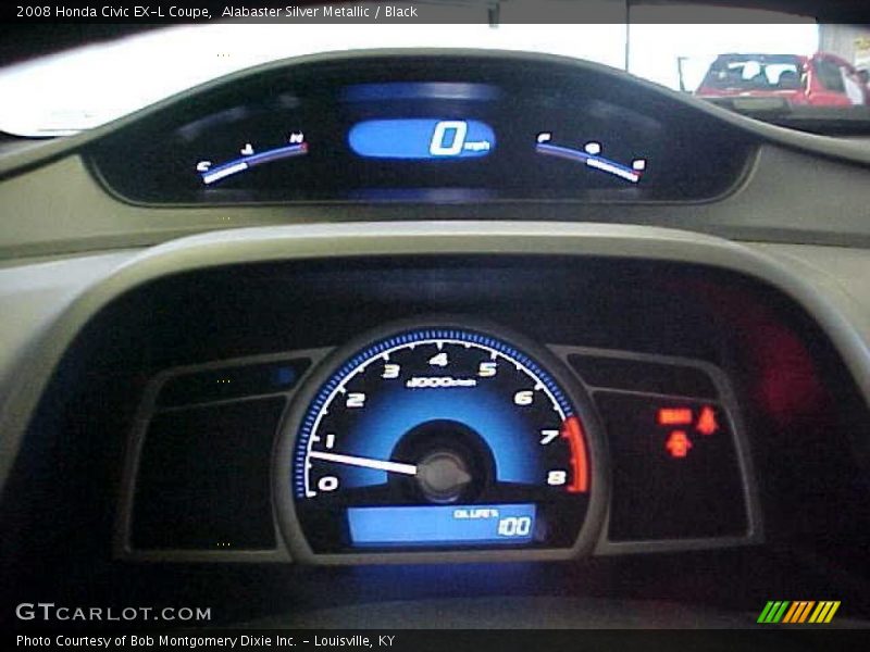 Alabaster Silver Metallic / Black 2008 Honda Civic EX-L Coupe