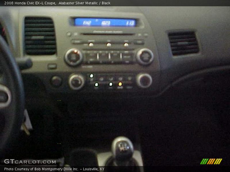 Alabaster Silver Metallic / Black 2008 Honda Civic EX-L Coupe